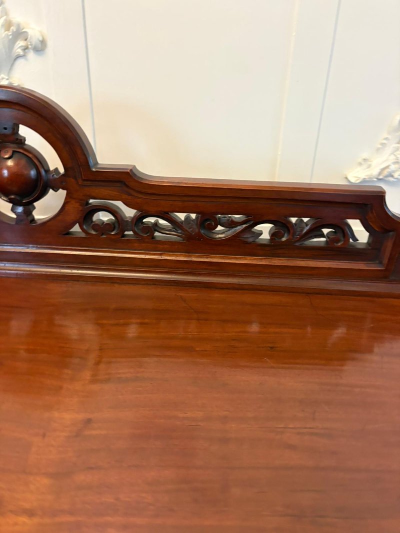 Antique English Victorian Mahogany Sideboard / Buffet Server Dumbwaiter with Gallery Back - Image 14